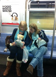 Nait, Becky and Thea on the subway 1