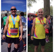 London and Brighton 2015 double marathon runner Dan Hughes!!