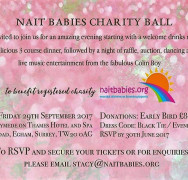 Save the date!! Friday 29 September, 2017 – for Naitbabies Charity Ball!!