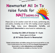 UPDATE – October Charity concert at All Saints Church, Newmarket raises £1,023!!